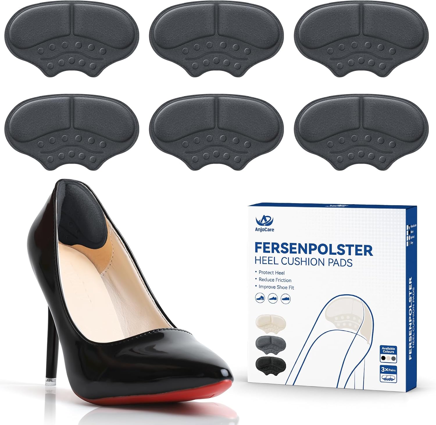 Detalle de AnjoCare Coussinets de Talon 3 paires