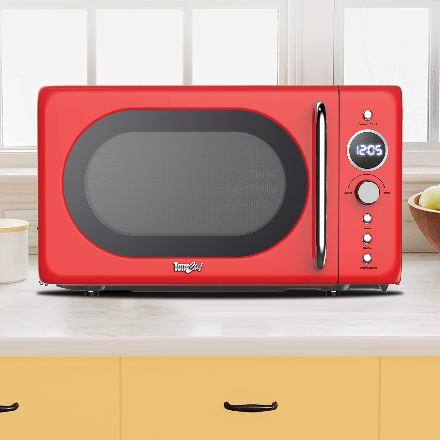 Thumbnail 4 de Total Chef Retro 20L Microwave Oven (700W) with Digital LED Display, 8 Preset Modes & 60 Min Timer