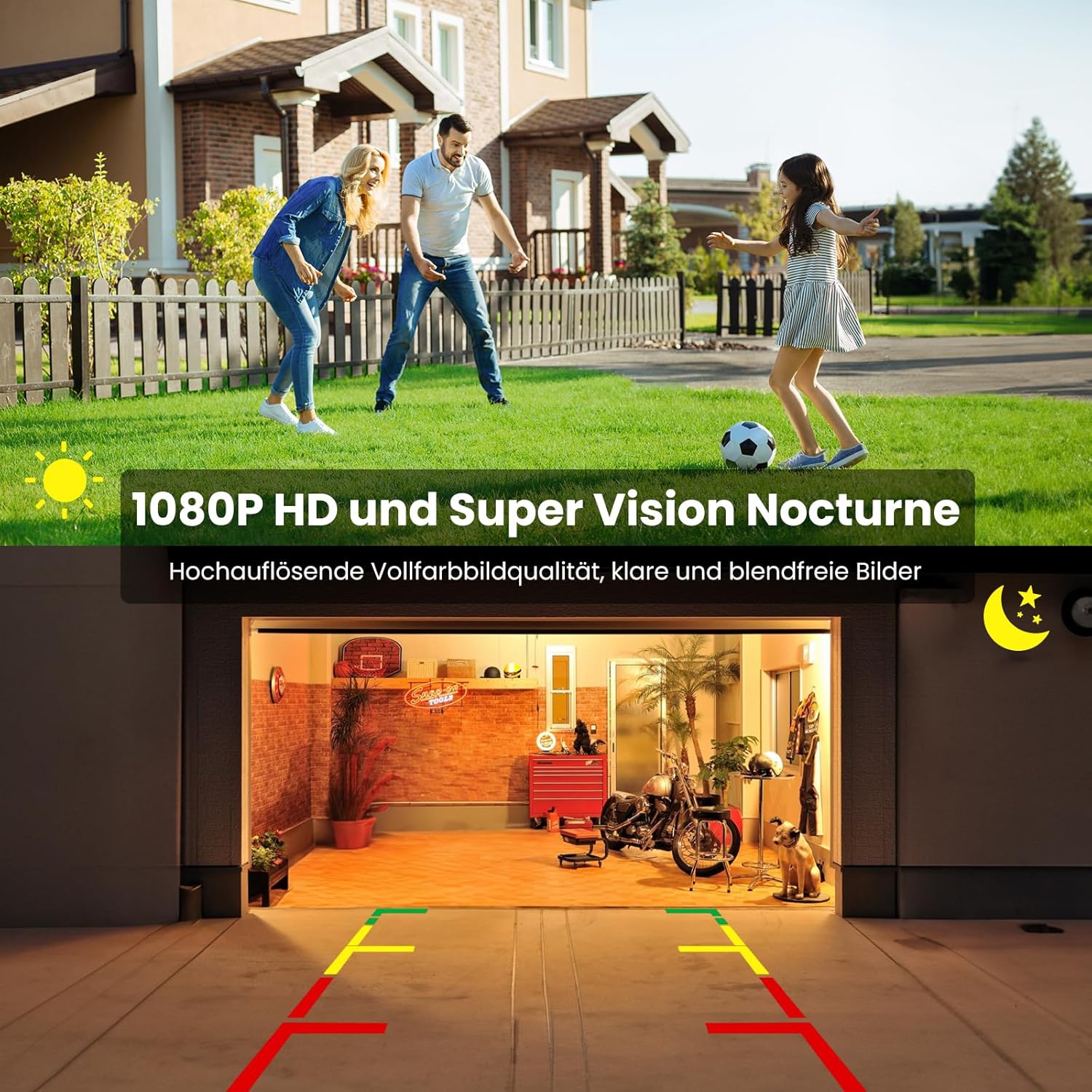 Detalle de Foxpark Rückfahrkamera Kabellos 1080P 4,8"