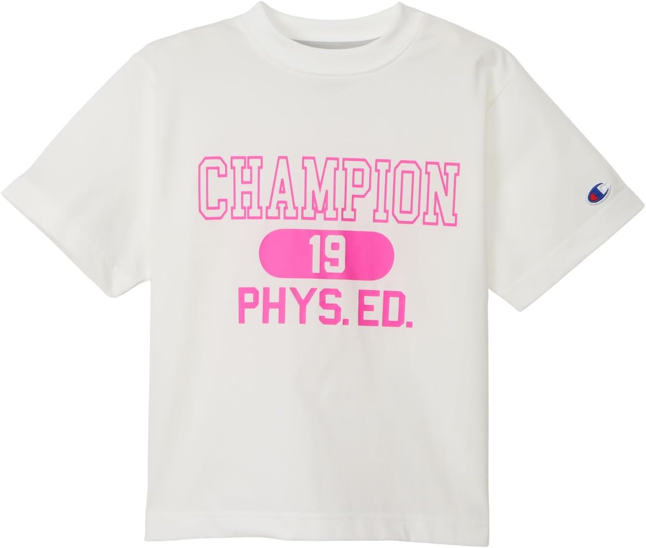 Detalle de Champion CK-D313 キッズ半袖Tシャツ リラックスフィット・速乾・UVカット・耐塩素