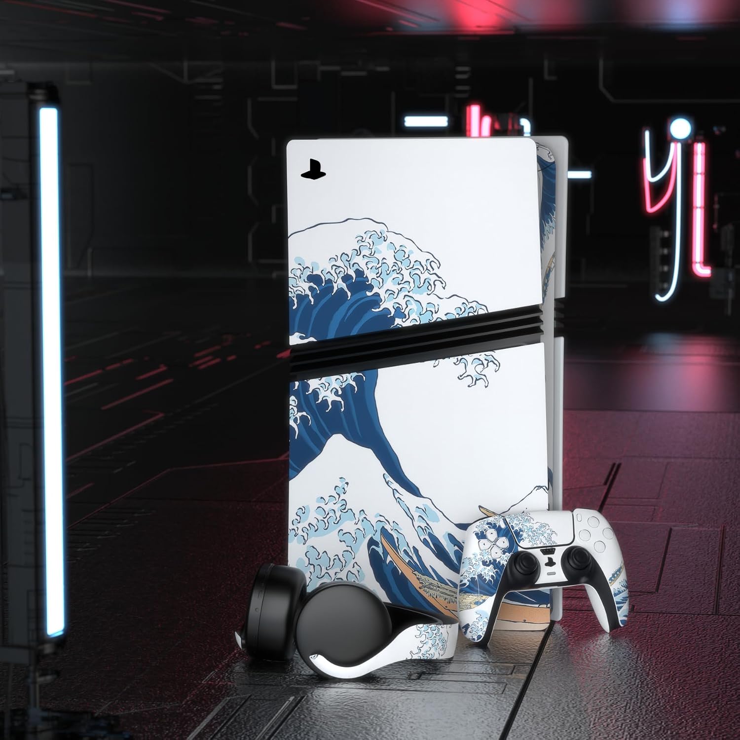 Detalle de playvital PS5 Pro skin stickers set