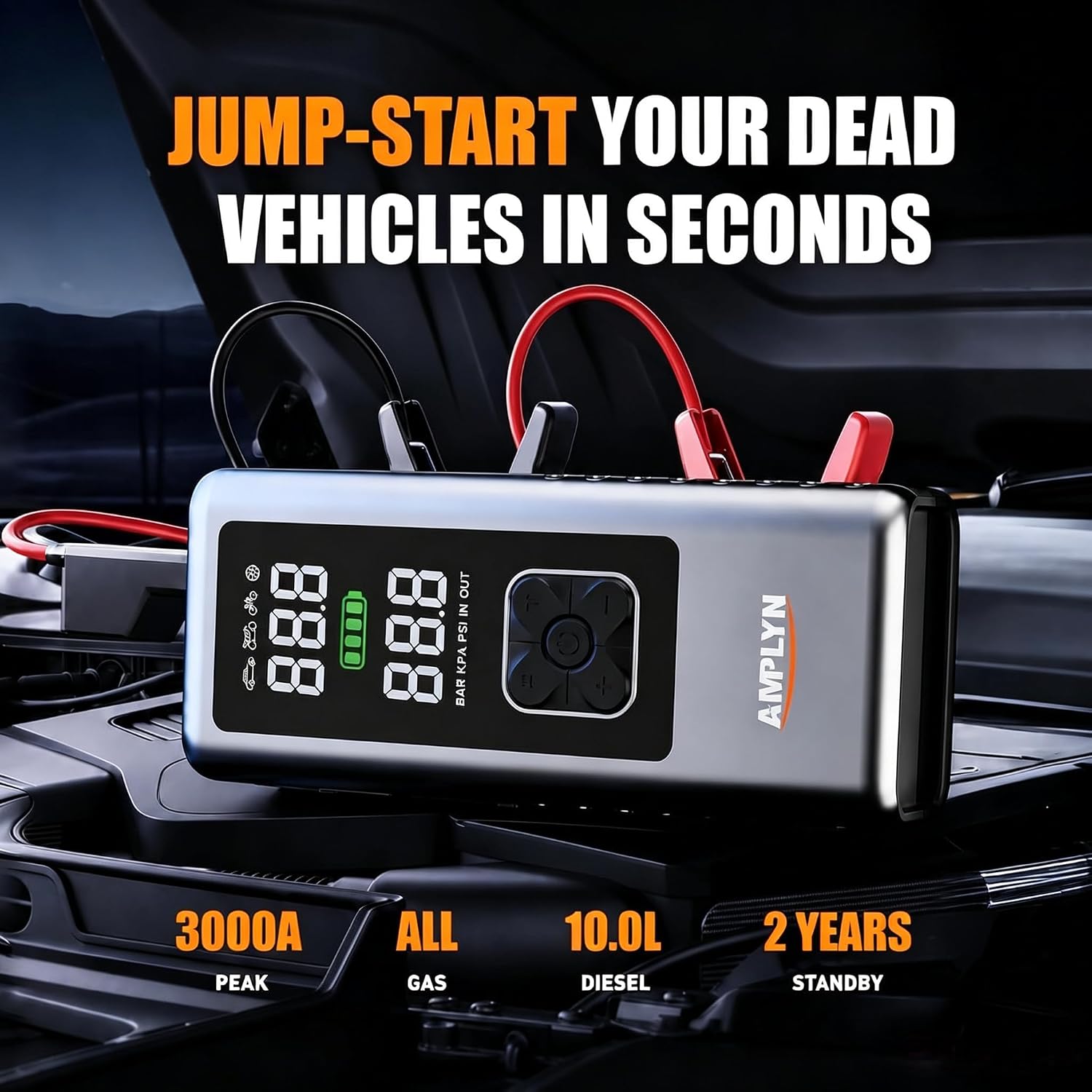 Thumbnail 1 de AMPLYN 5500A 20000mAh Jump Starter with 160PSI Pump