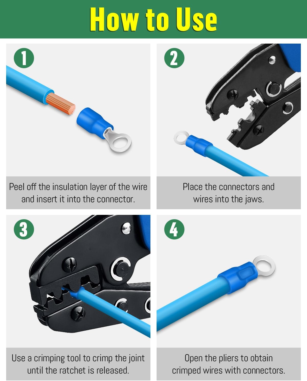 Thumbnail 5 de Bolatus 300Pcs Crimp Connectors 0.5-6.0mm²