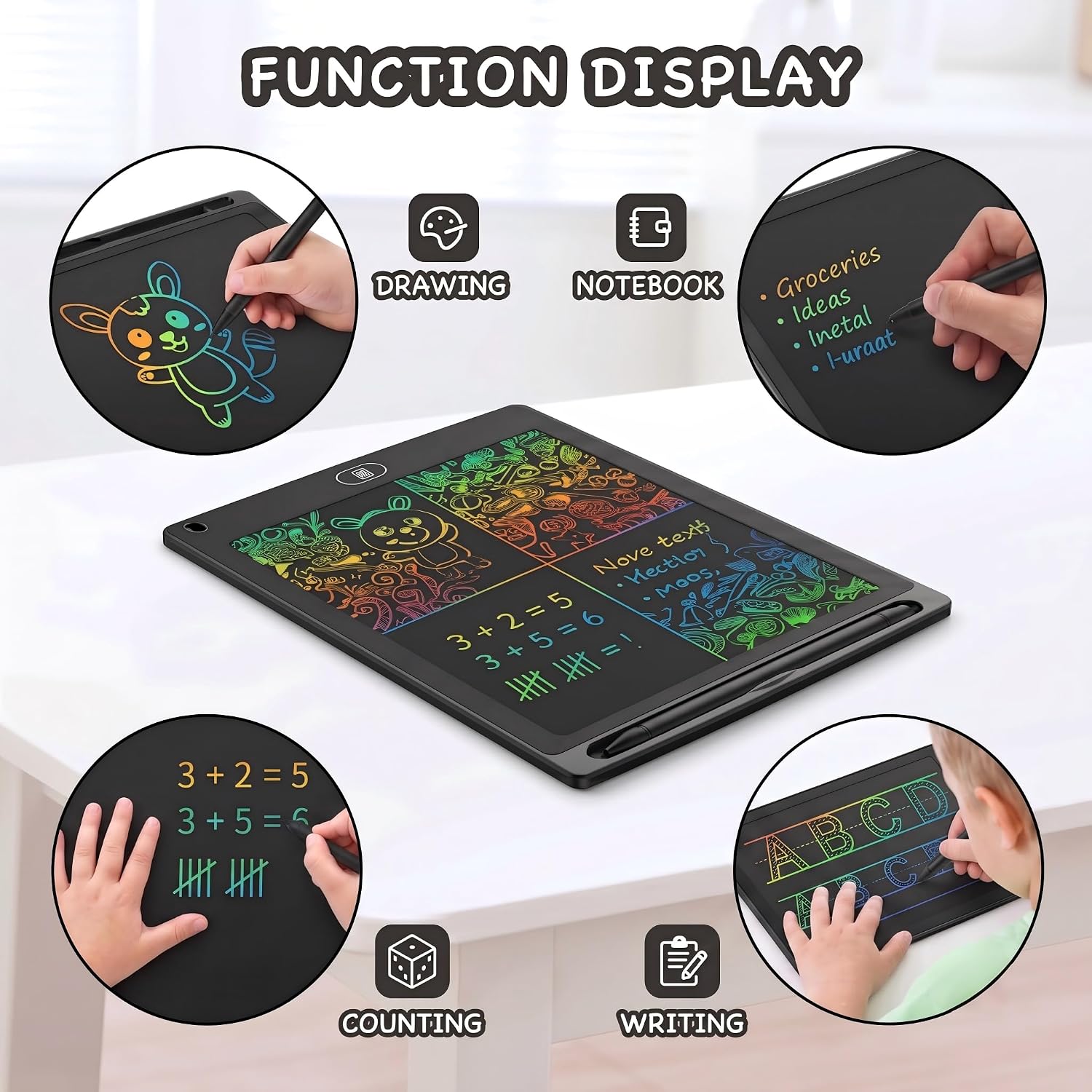 Detalle de Party Favors for Kids: 20-Pack 8.5 Inch LCD Writing Tablet Set for Classrooms, Travel, and Gifts