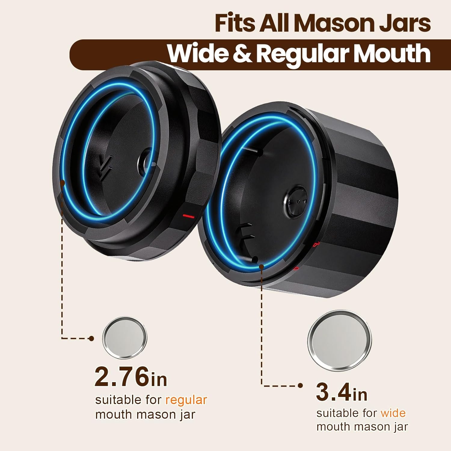 Detalle 1 de M11 Electric Mason Jar Vacuum Sealer 5-hour 🥫