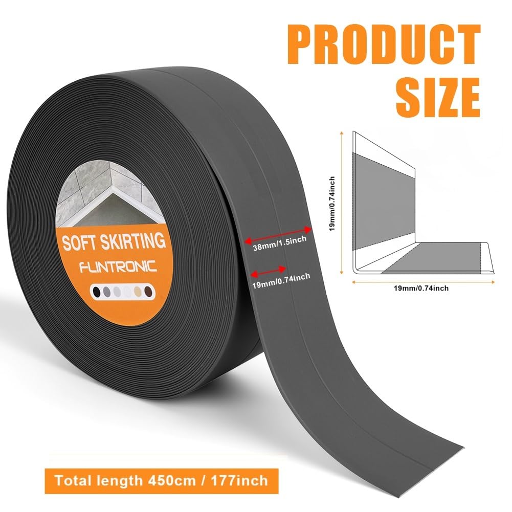 Thumbnail 1 de Flintronic Bath Sealant Strip – 4.5m Self‑Adhesive PVC Caulk Tape for Kitchen, Bathroom and More