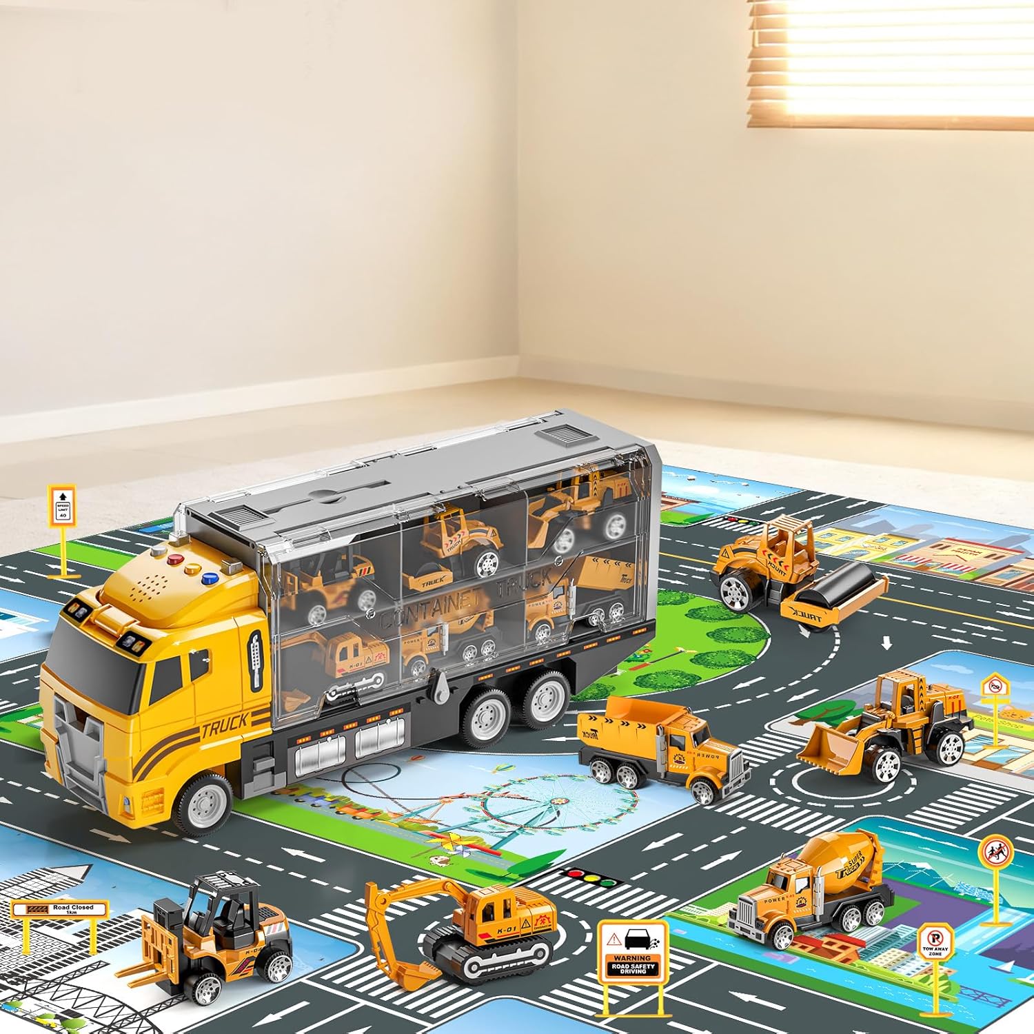 Detalle 2 de NIPLOOOW Construction Truck Toy Set for Ages 3-5 🚚