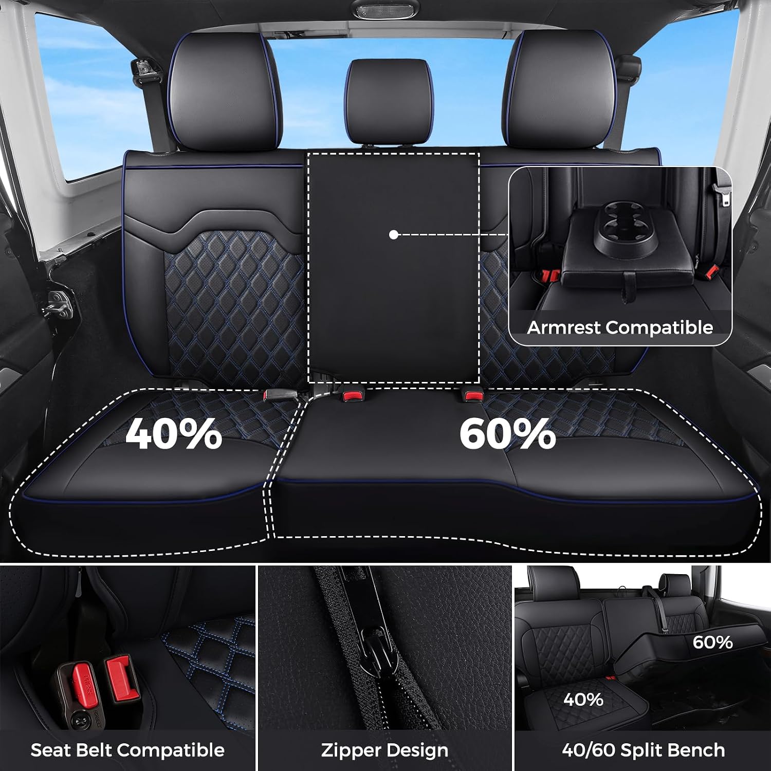 Detalle de Huidasource Seat Covers Nappa Leather