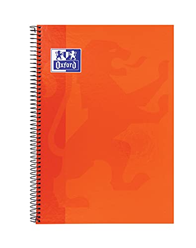 Detalle 2 de Oxford Cuadernos A4 con tapa extradura (pack 5) – cuadrícula 4x4, 80 hojas cada uno, colores vivos