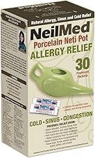 NeilMed Classic Porcelain Neti Pot 30 packets