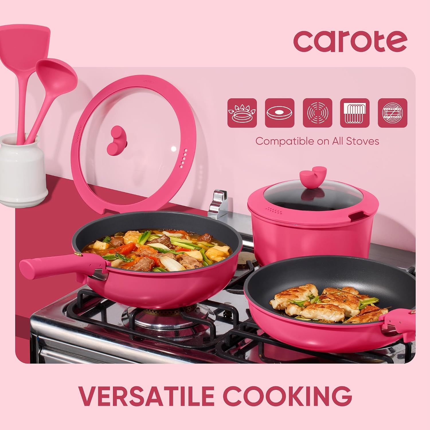 Detalle 1 de CAROTE 15pcs nonstick cookware set