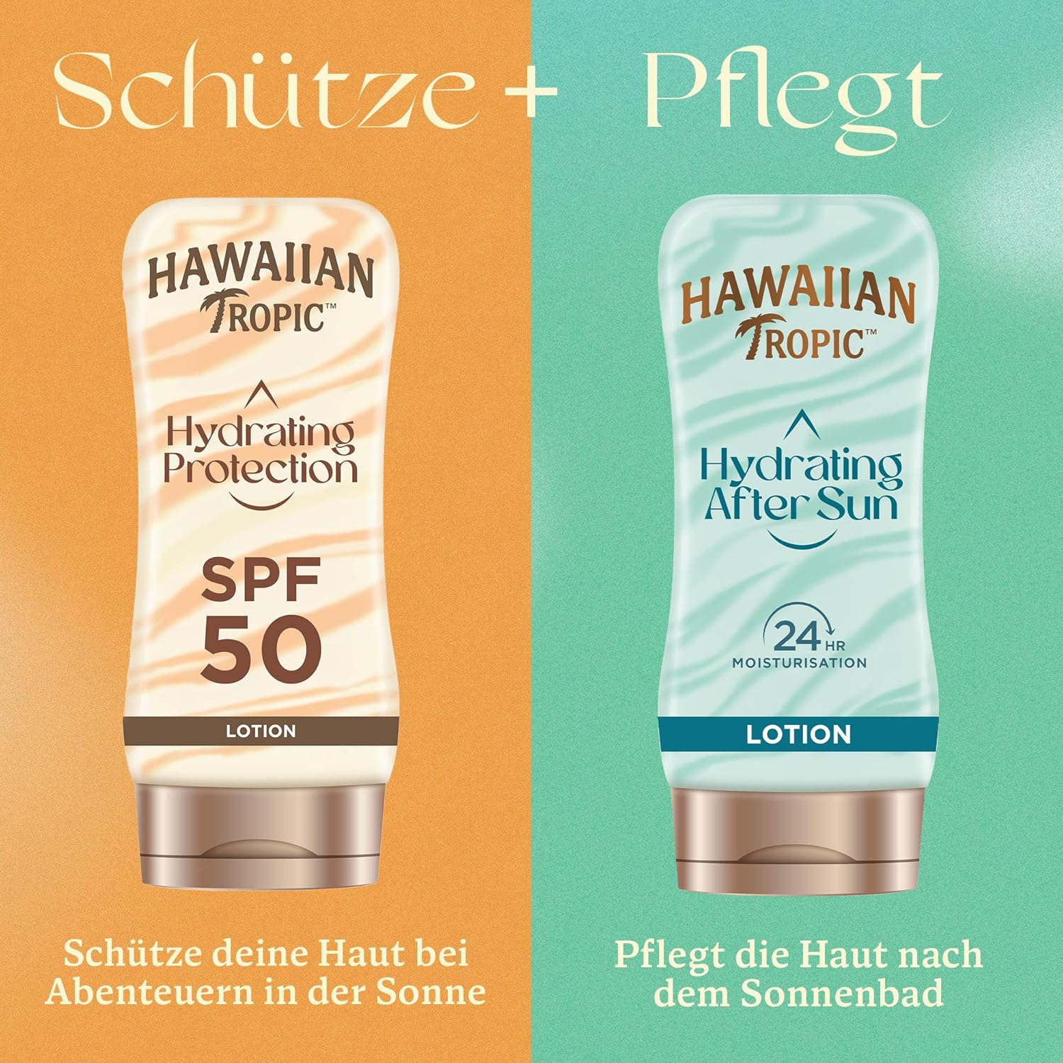Detalle de Hawaiian Tropic Silk Hydration Sunscreen LSF 50 – Vegan, wasserfest, 180 ml