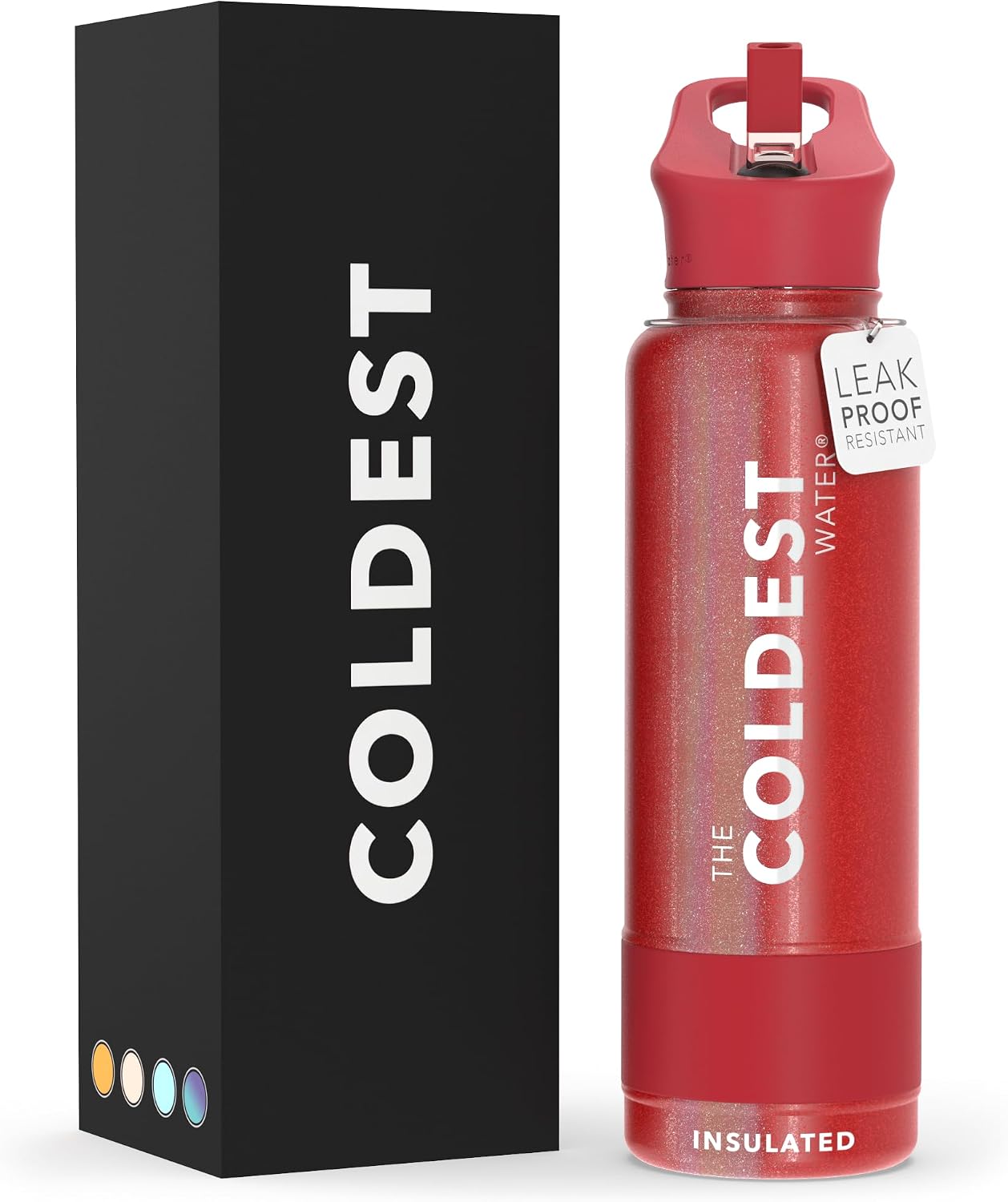 Thumbnail 6 de Coldest Insulated Water Bottle with Straw Lid - 40 oz (Terraform Green)