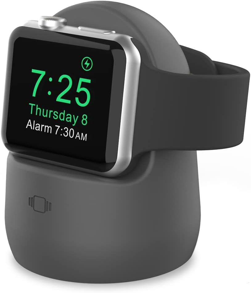 Detalle de AHASTYLE Silicone Dock Stand for Apple Watch Charger – Nightstand-Mode Compatible