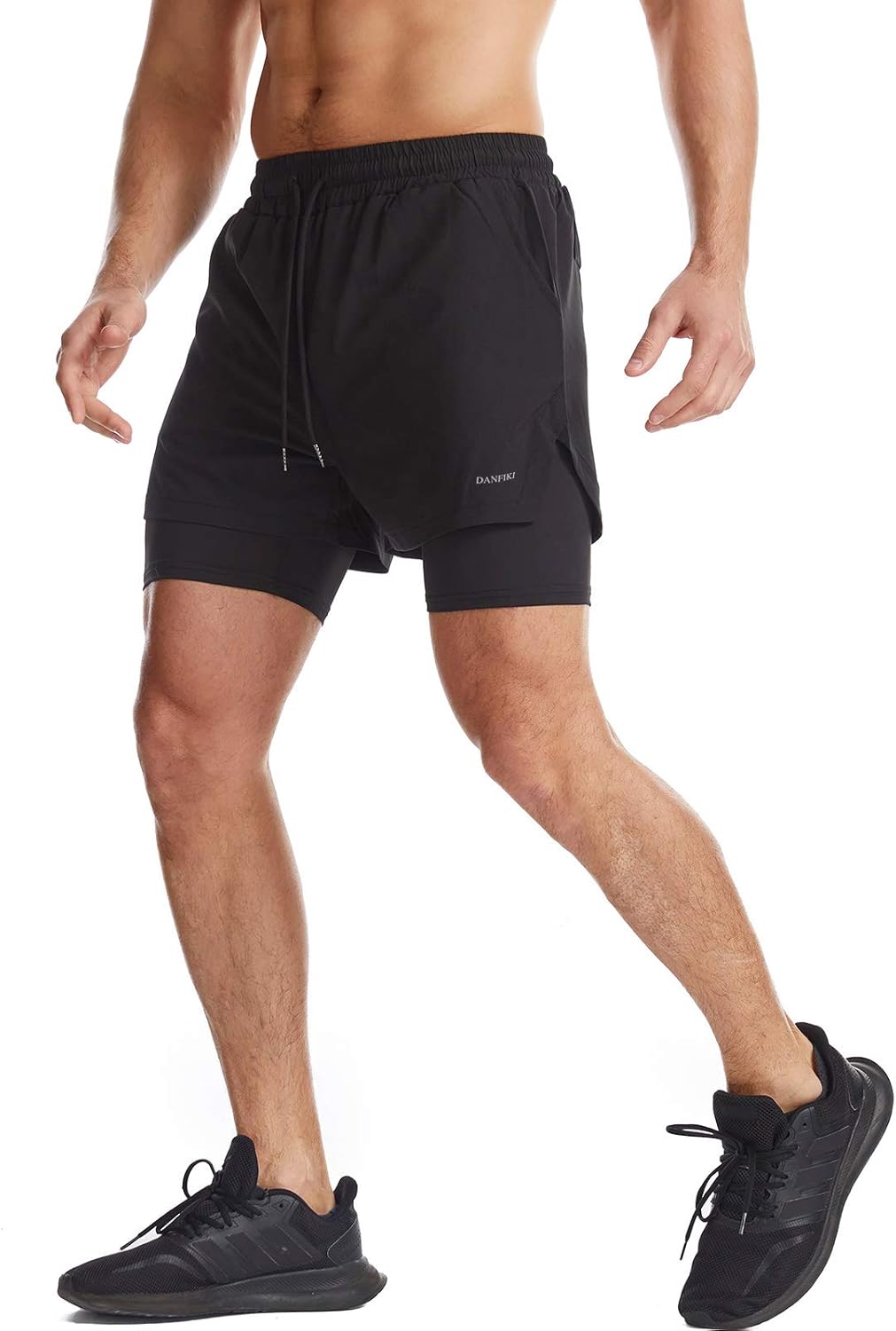 Thumbnail 4 de Danfiki men’s running shorts (2-in-1) with phone pocket – lightweight quick-drying gym & sport short