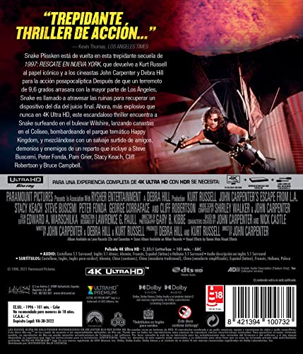 Detalle 2 de 2013: Rescate en L.A. (Escape from L.A.) 4K UHD