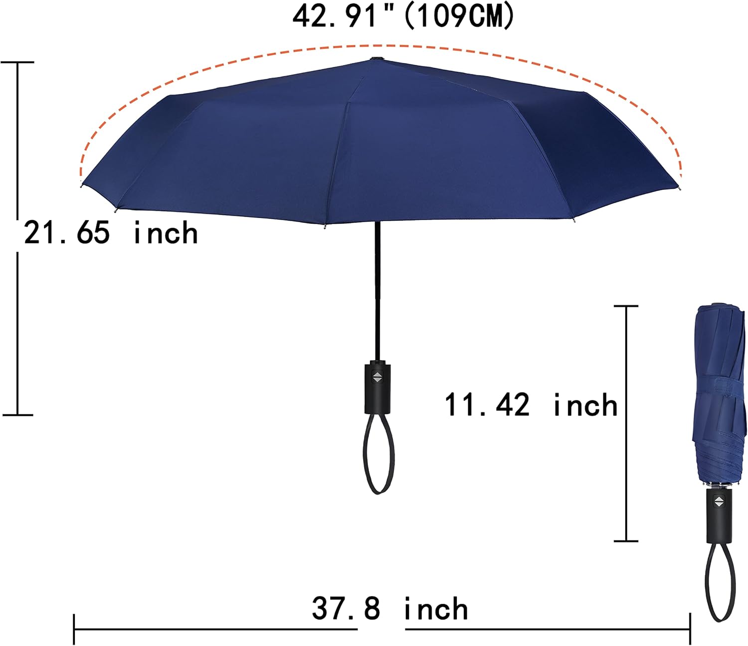 Thumbnail 2 de SYNHOK Compact Travel Folding Umbrella – Auto Open/Close, Windproof & Waterproof Mini Pocket Parasol