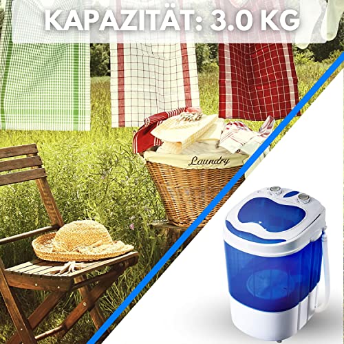 Detalle 2 de Steinborg Mini Waschmaschine mit Schleuder – kompakte Toploader-Waschmaschine bis 3 kg