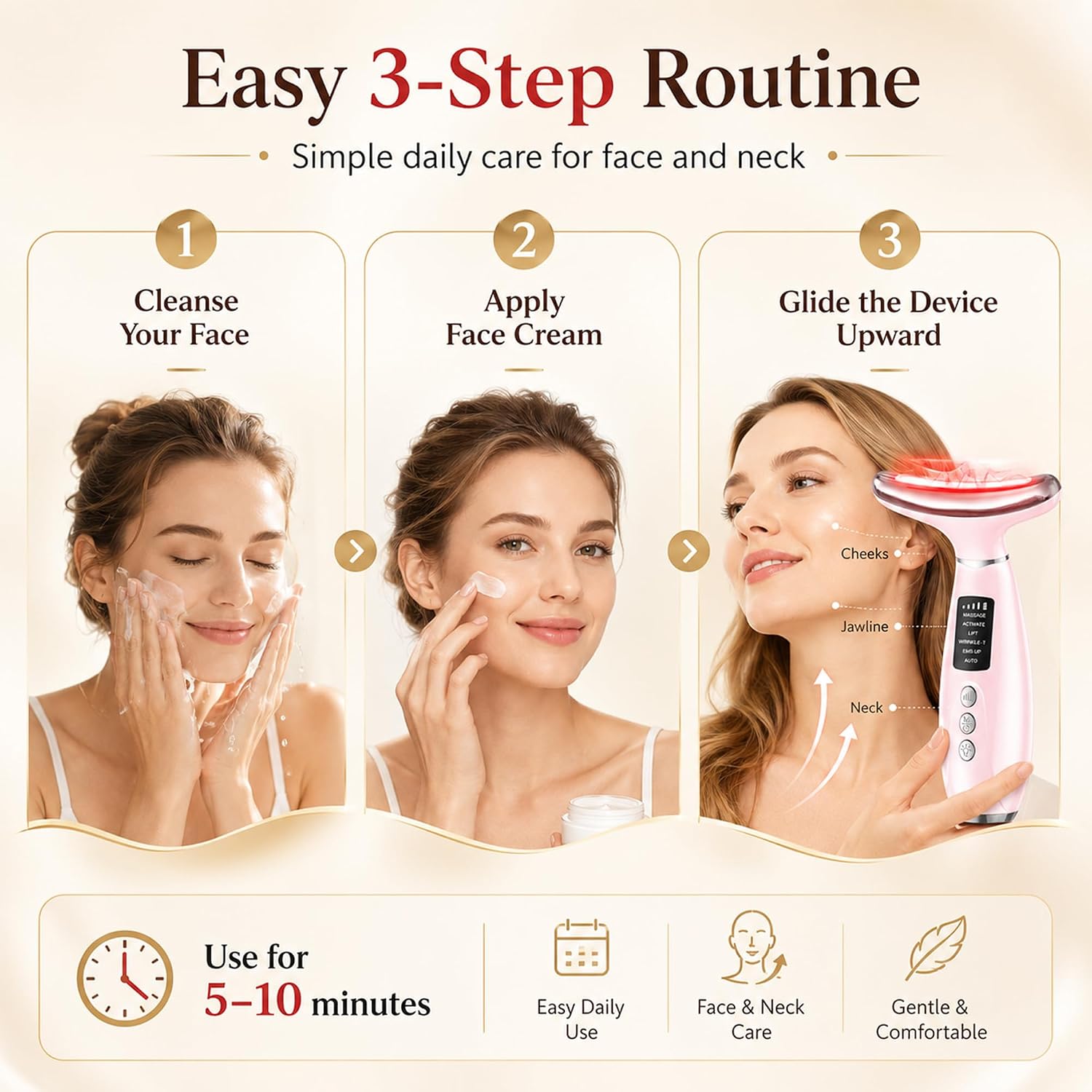 Thumbnail 6 de GIHWRRI Face Massager 7-Color Face Sculpting Tool with Heat and Vibration