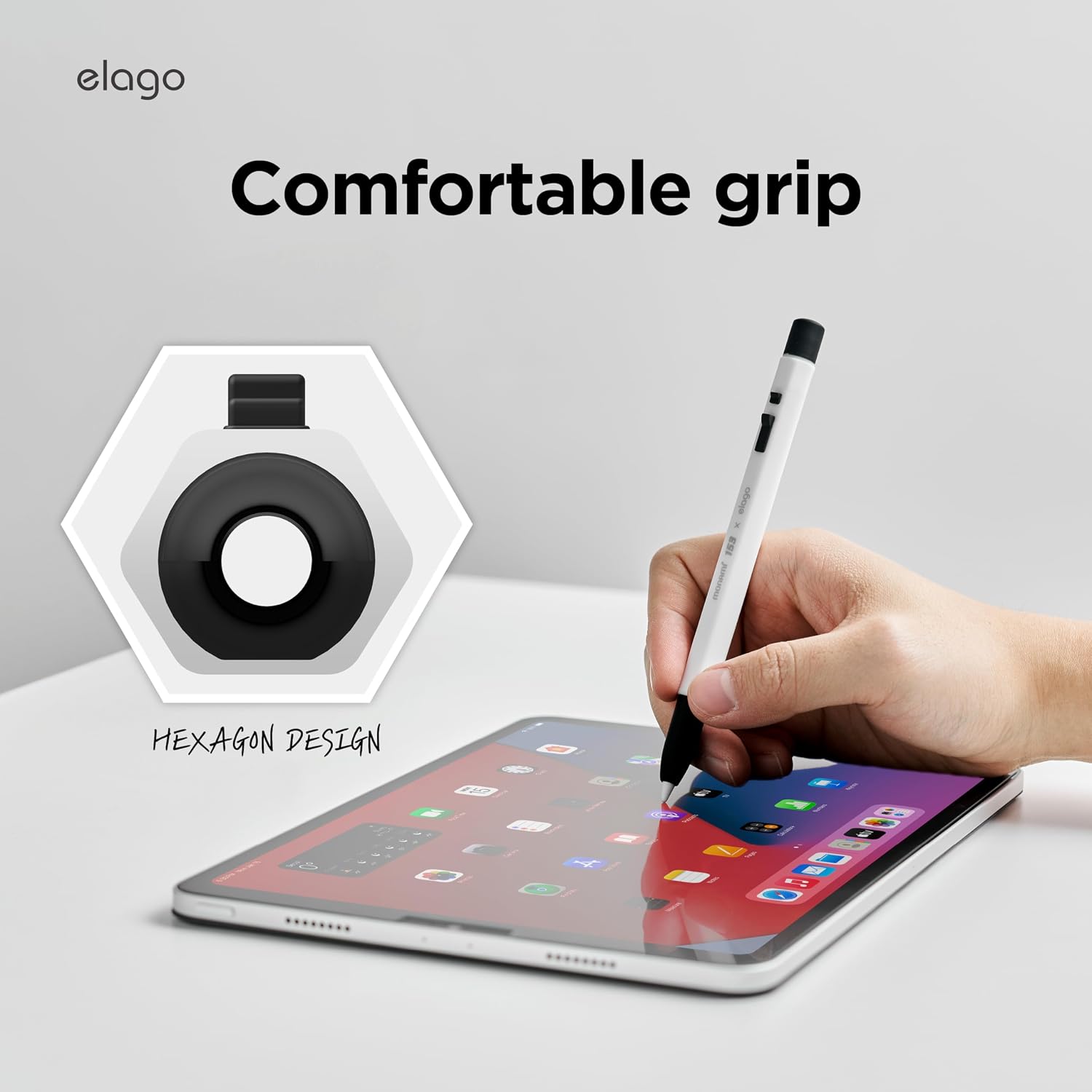 Detalle de elago X MONAMI Cover compatibile con Apple Pencil USB-C: custodia in silicone con attacco magnetico