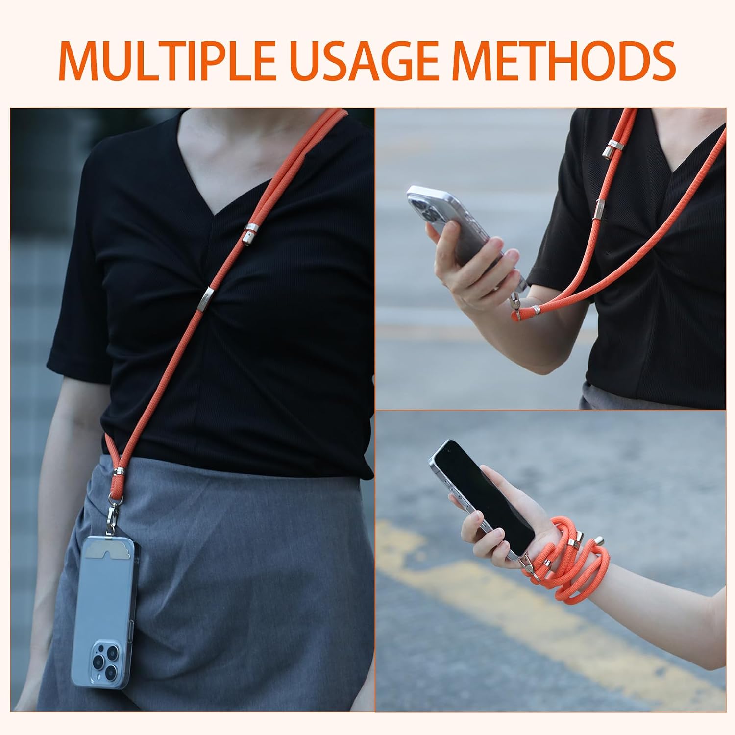 Thumbnail 3 de GOODAYY Phone Lanyard Crossbody: Adjustable 9mm strap with 1 metal and 1 nylon patch