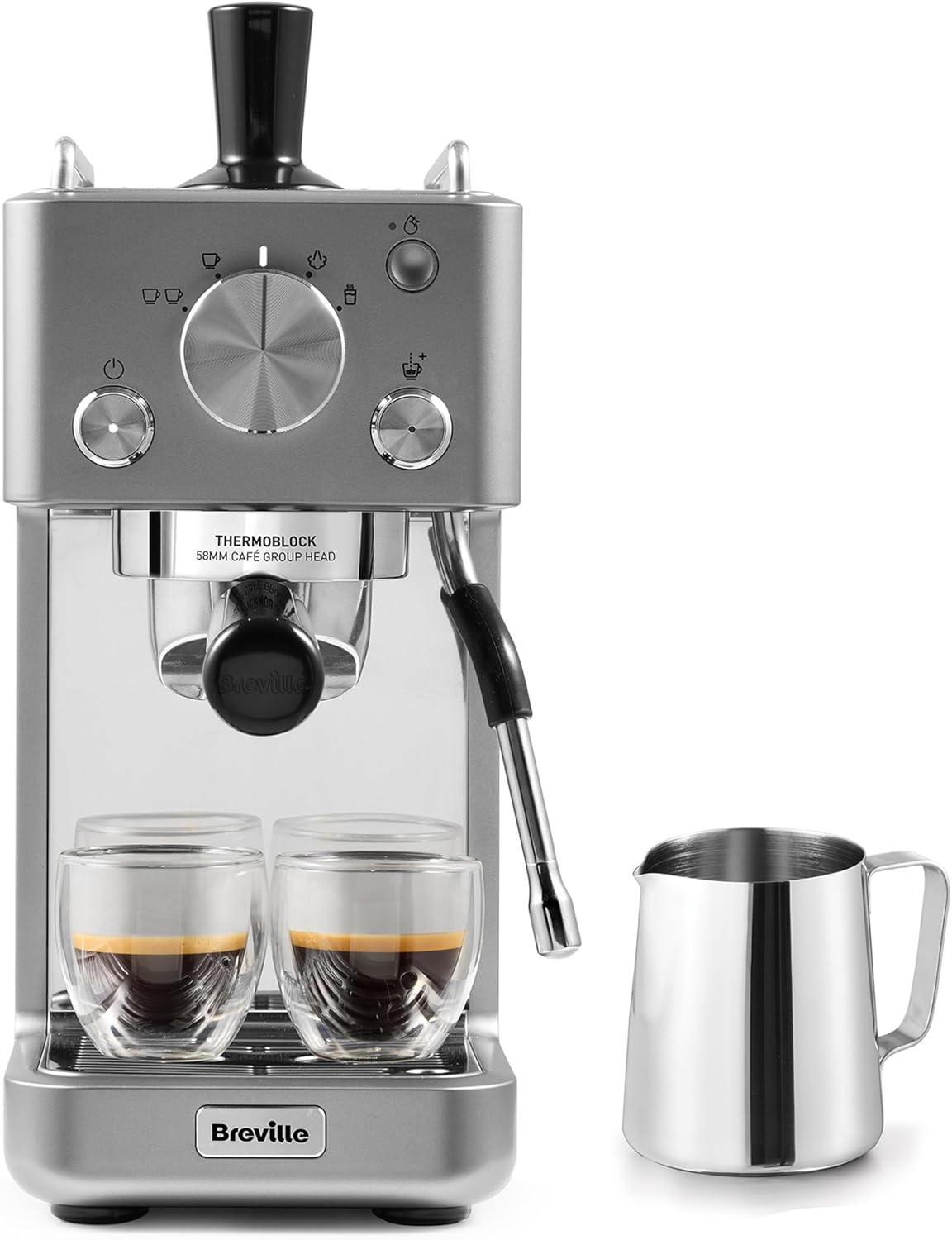 Detalle de Breville Barista Slimline Espresso Machine with Integrated Milk Frother