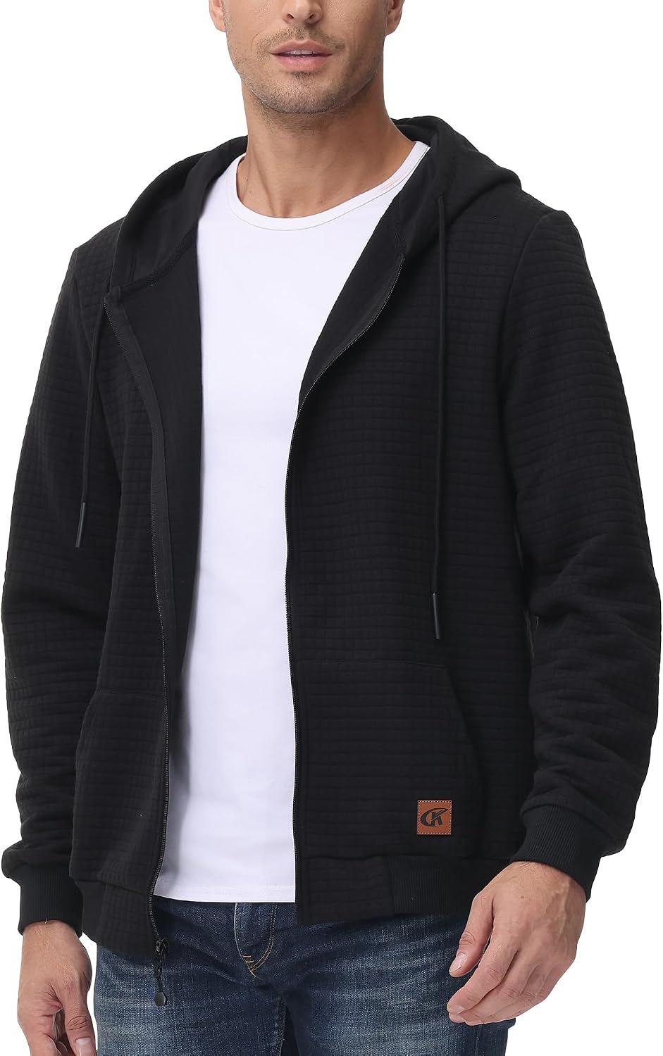 Thumbnail 1 de Tyhengta Herren Kapuzenpullover mit Reißverschluss und Taschen – Sportliche Jacke aus 96% Polyester