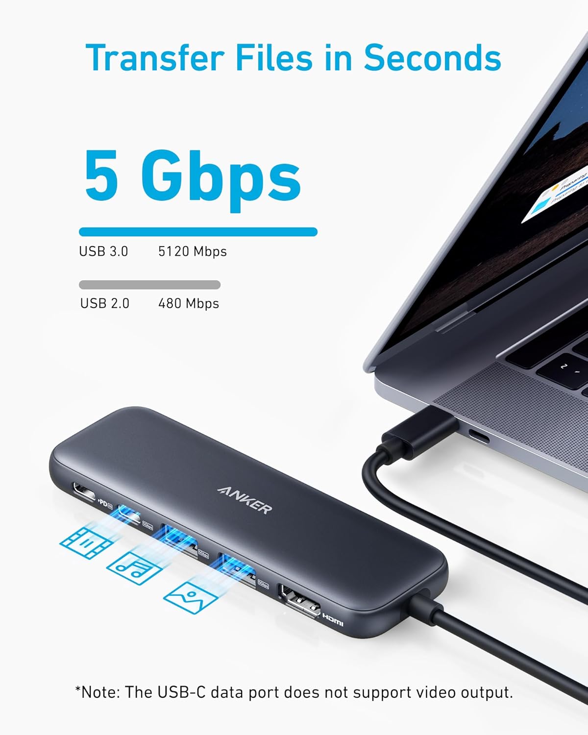 Thumbnail 3 de Anker Hub USB C 332 5 en 1