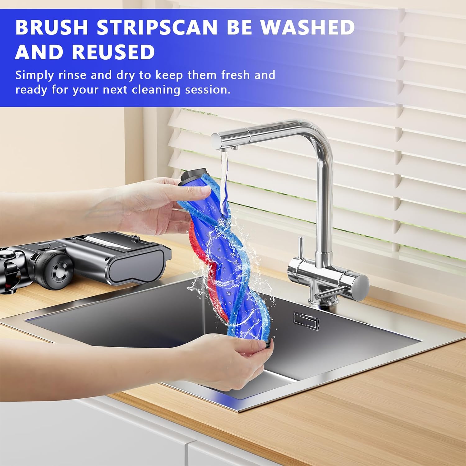 Thumbnail 4 de Brosse électrique compatible Dyson V6 Animal / V6 Fluffy — accessoire Turbo avec LED et libération rapide