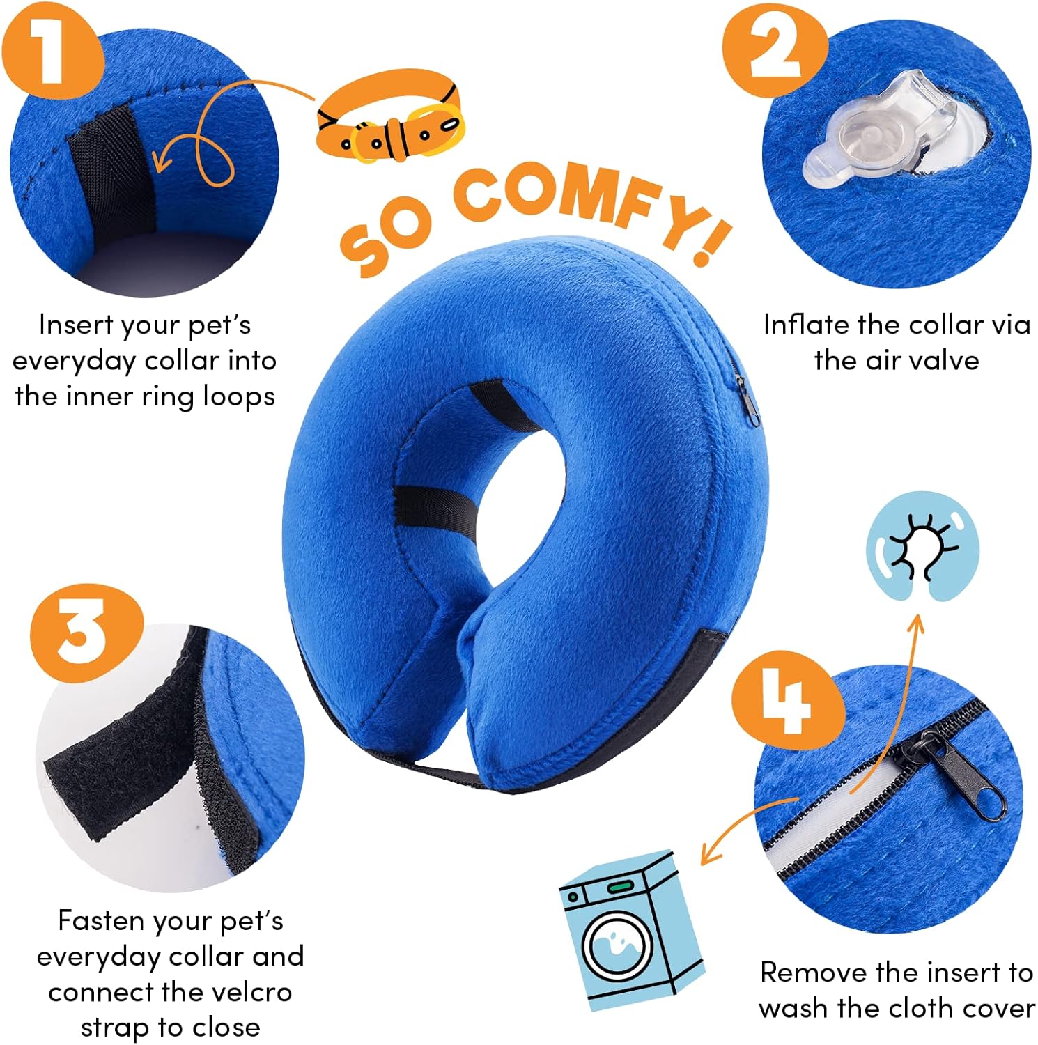 Detalle 1 de BENCMATE Collar Inflable Protector para Perros