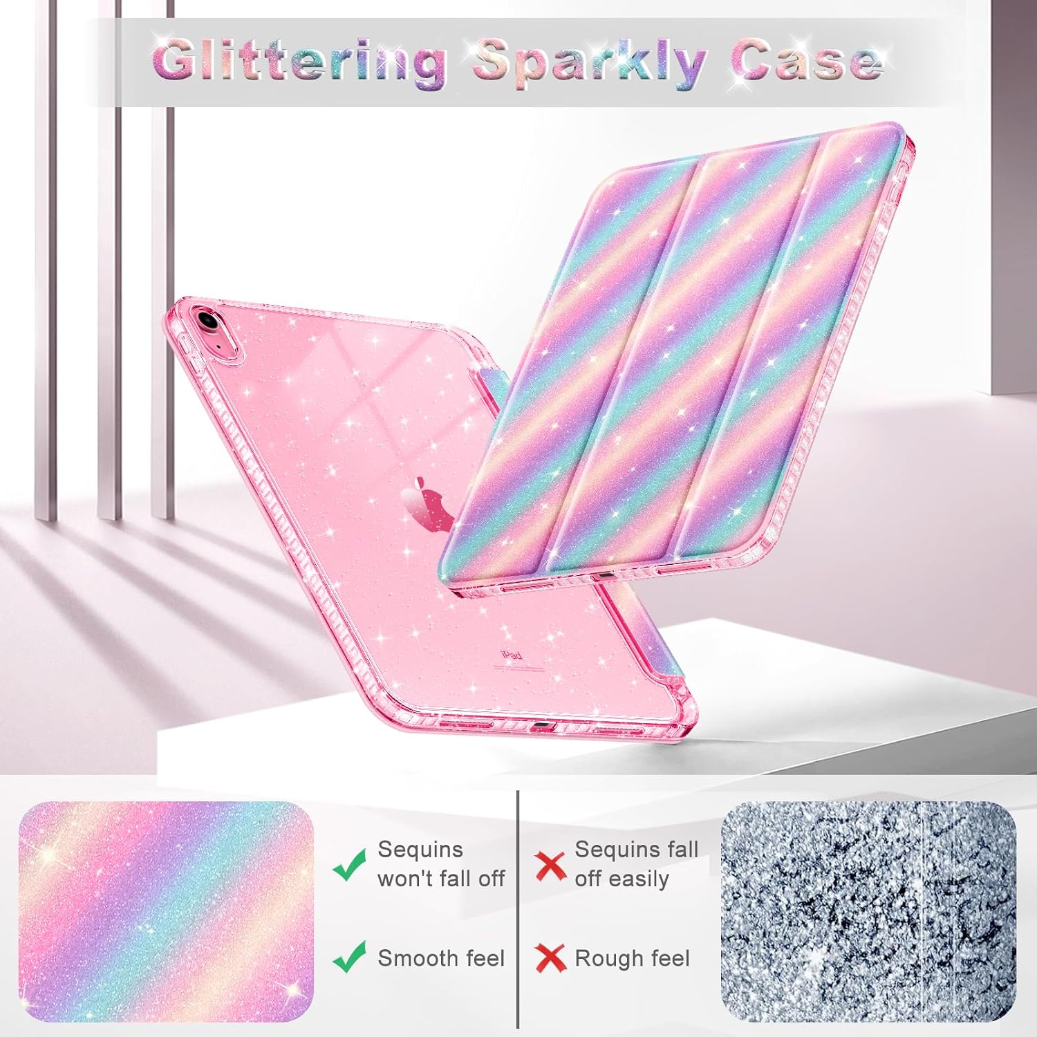 Detalle 1 de FINTIE Glitter Case for iPad 11in with Pencil holder