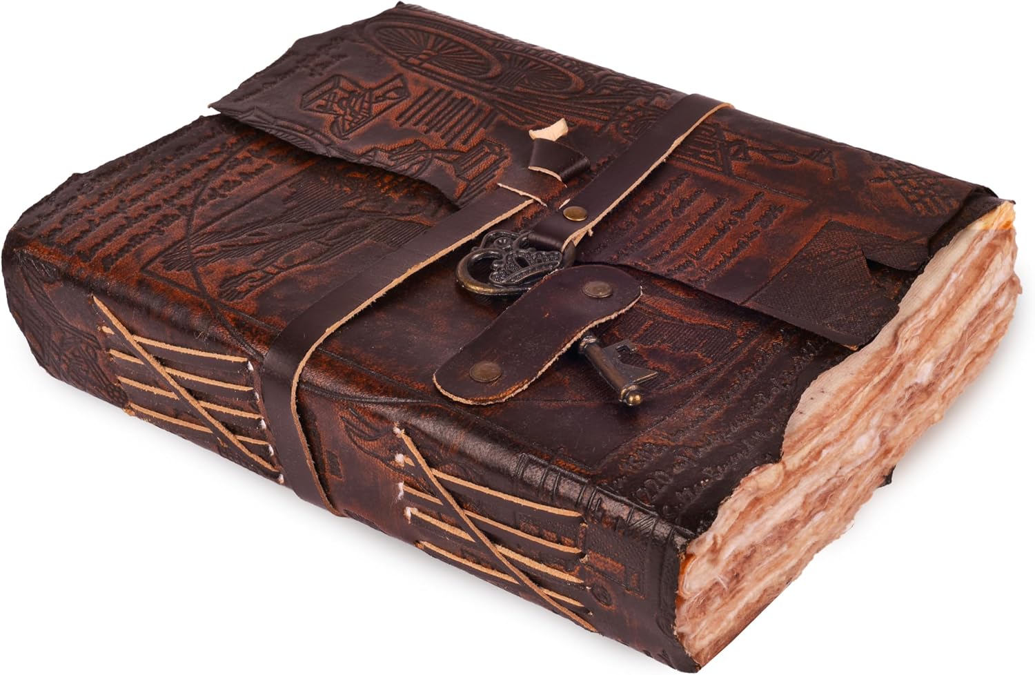 Detalle de Leather Village Journal, 7 x 5 Inches