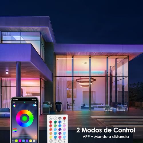Detalle de HOVVIDA Tira LED 10m RGB (150 LEDs/Metro) — Iluminación versátil para cualquier espacio