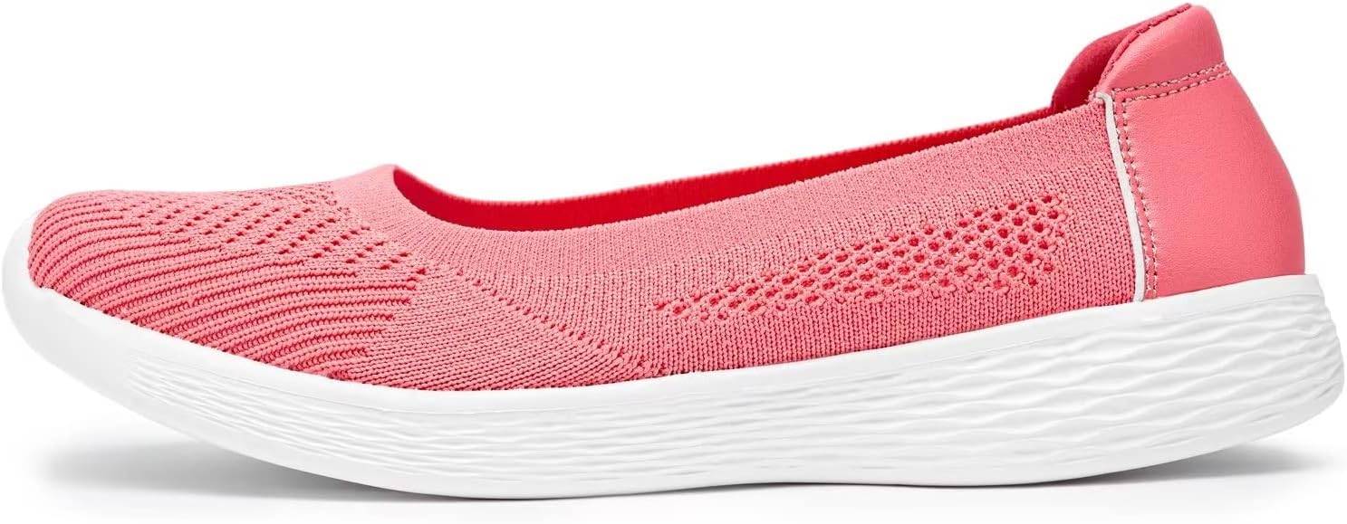 Thumbnail 4 de Puxowe Chaussures Slip-on Plates Basses en Maille Respirantes pour Femmes – Rouge Corail, 37 EU