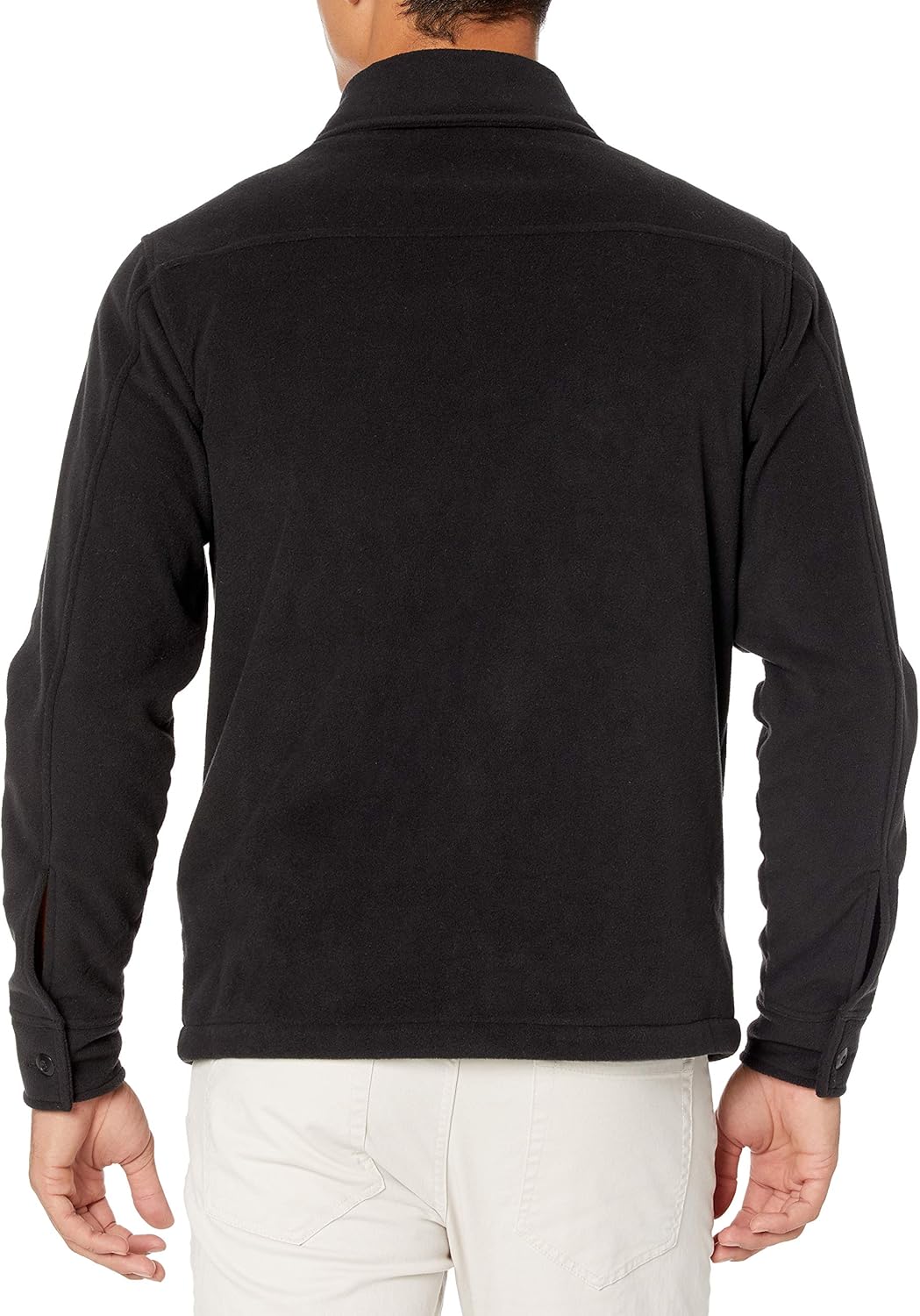 Detalle de Amazon Essentials Men's Long-Sleeve Polar Fleece Shirt Jacket for Winter