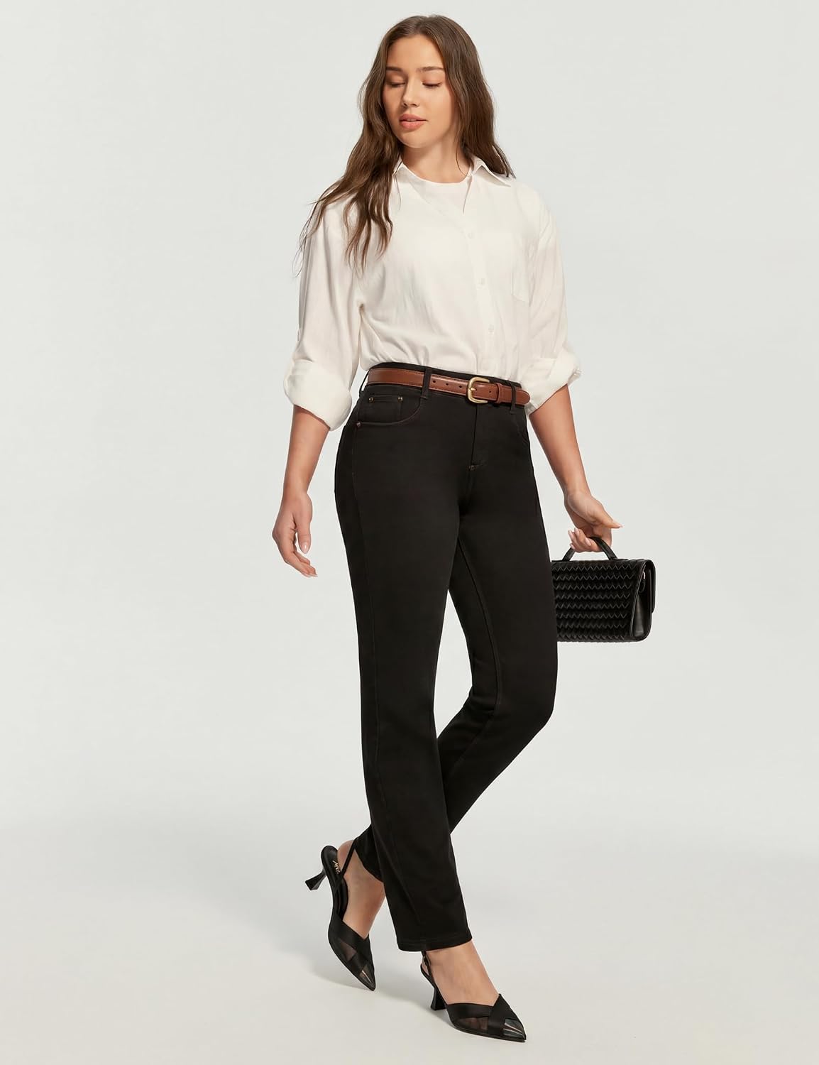 Thumbnail 6 de Straight Leg Jeans for Women, Stretch Denim