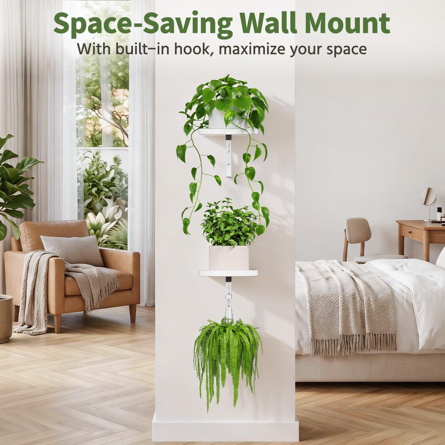 Thumbnail 5 de LASZOLA Wall-Mounted Plant Hangers, 2-Piece Set