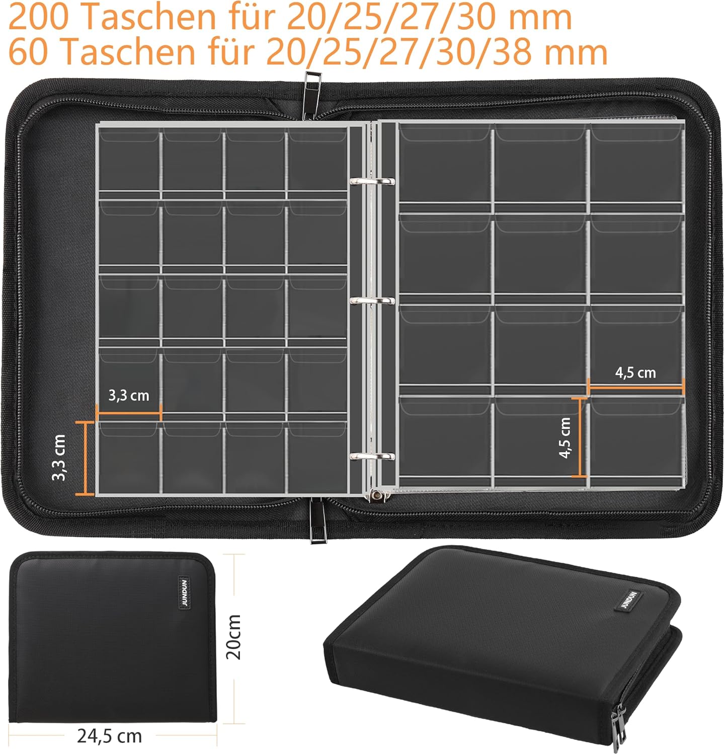 Thumbnail 2 de JUNDUN Feuerfestes Münzsammelalbum 260 Taschen