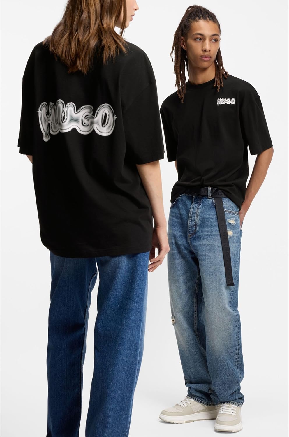 Detalle 2 de HUGO Herren Nyrotee T-Shirt aus 100 % Baumwolle