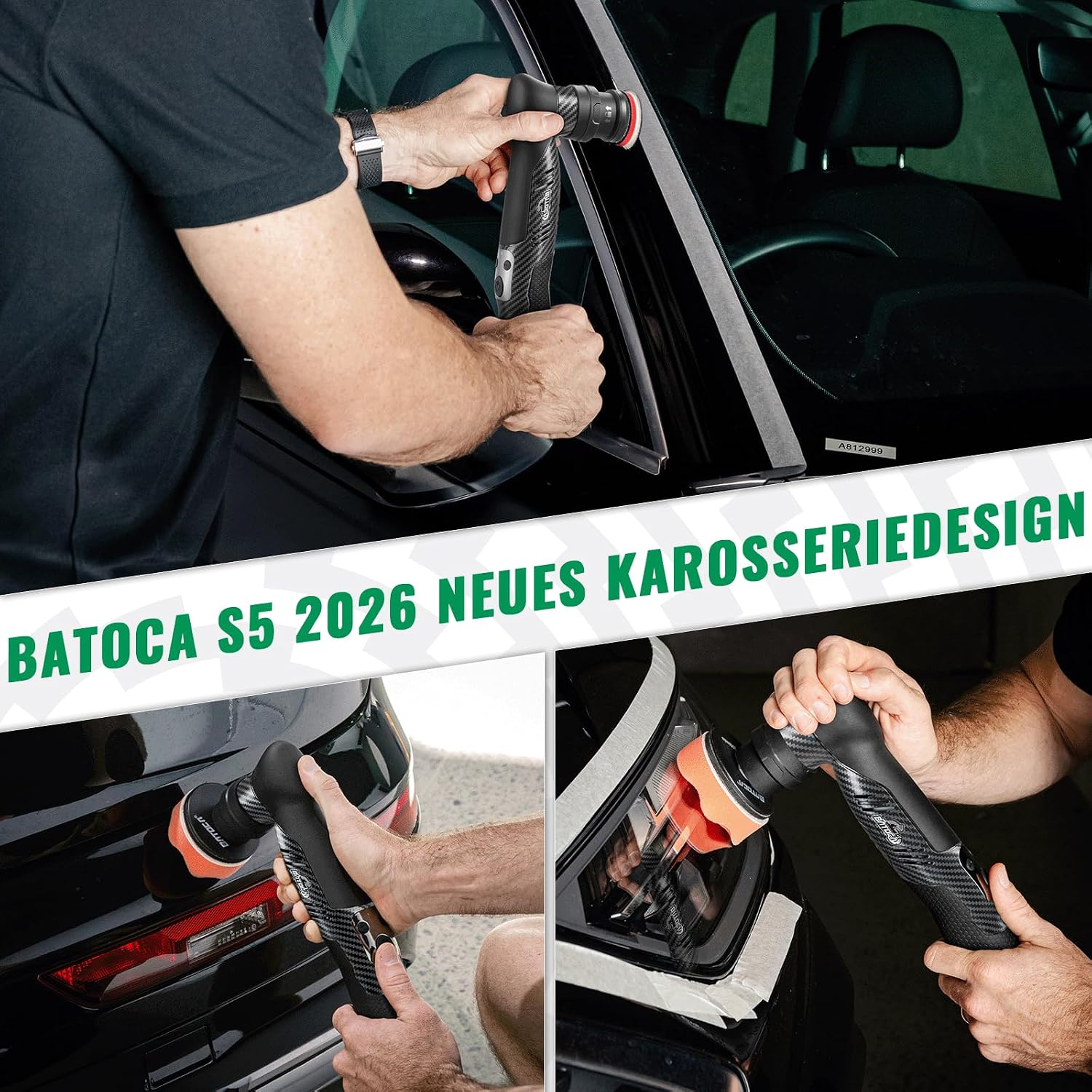 Detalle 2 de BATOCA S5 Mini Poliermaschine – 2-in-1 Akku-Poliermaschine mit Rotations- und Exzenterfunktion