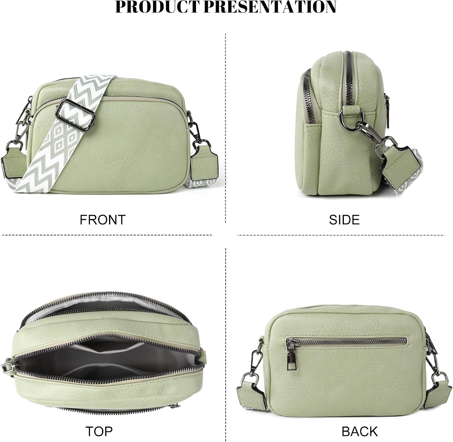 Detalle 2 de TANTOMI Crossbody Bags for Women in vegan leather – small anti-theft style for shopping, travel and work