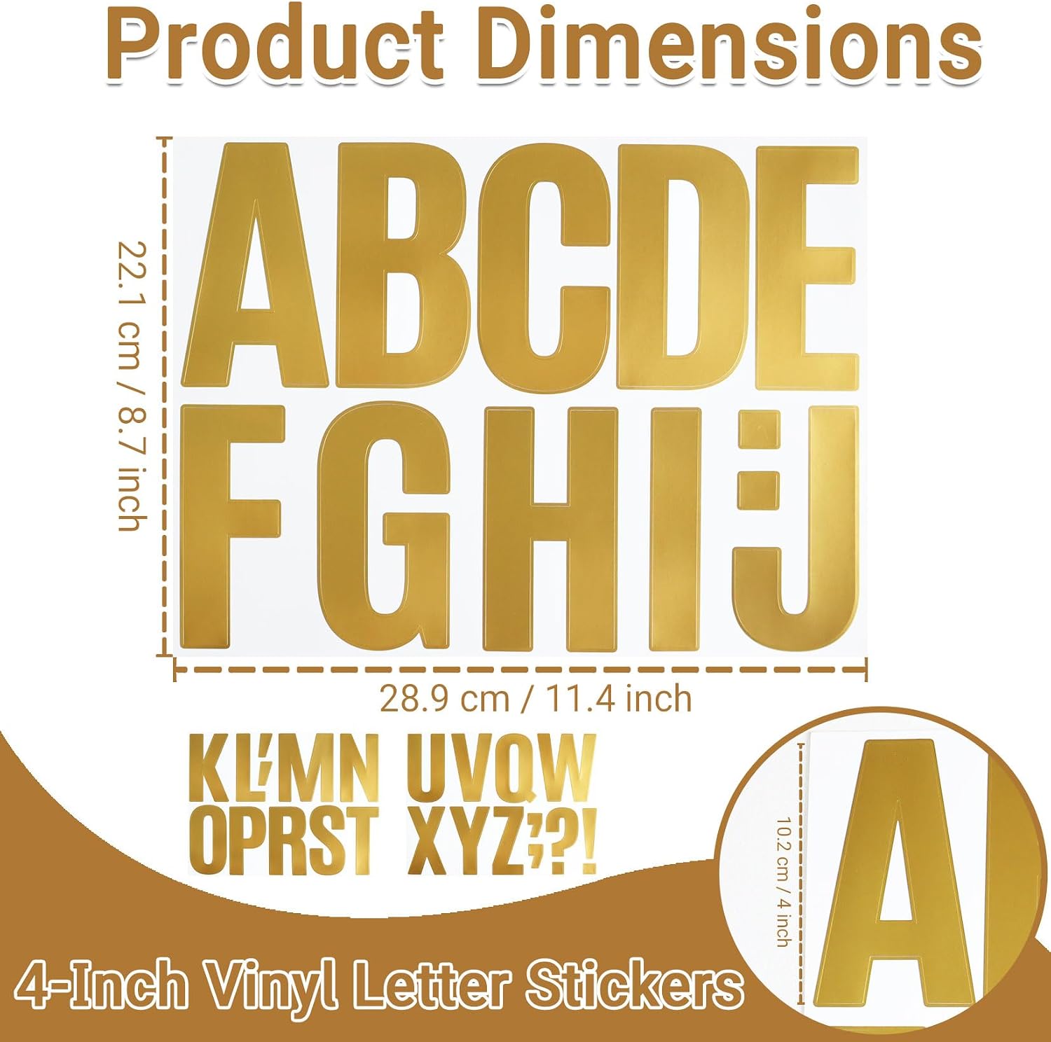 Detalle 2 de YIKTUNQ Vinyl Letter Stickers 4-Inch