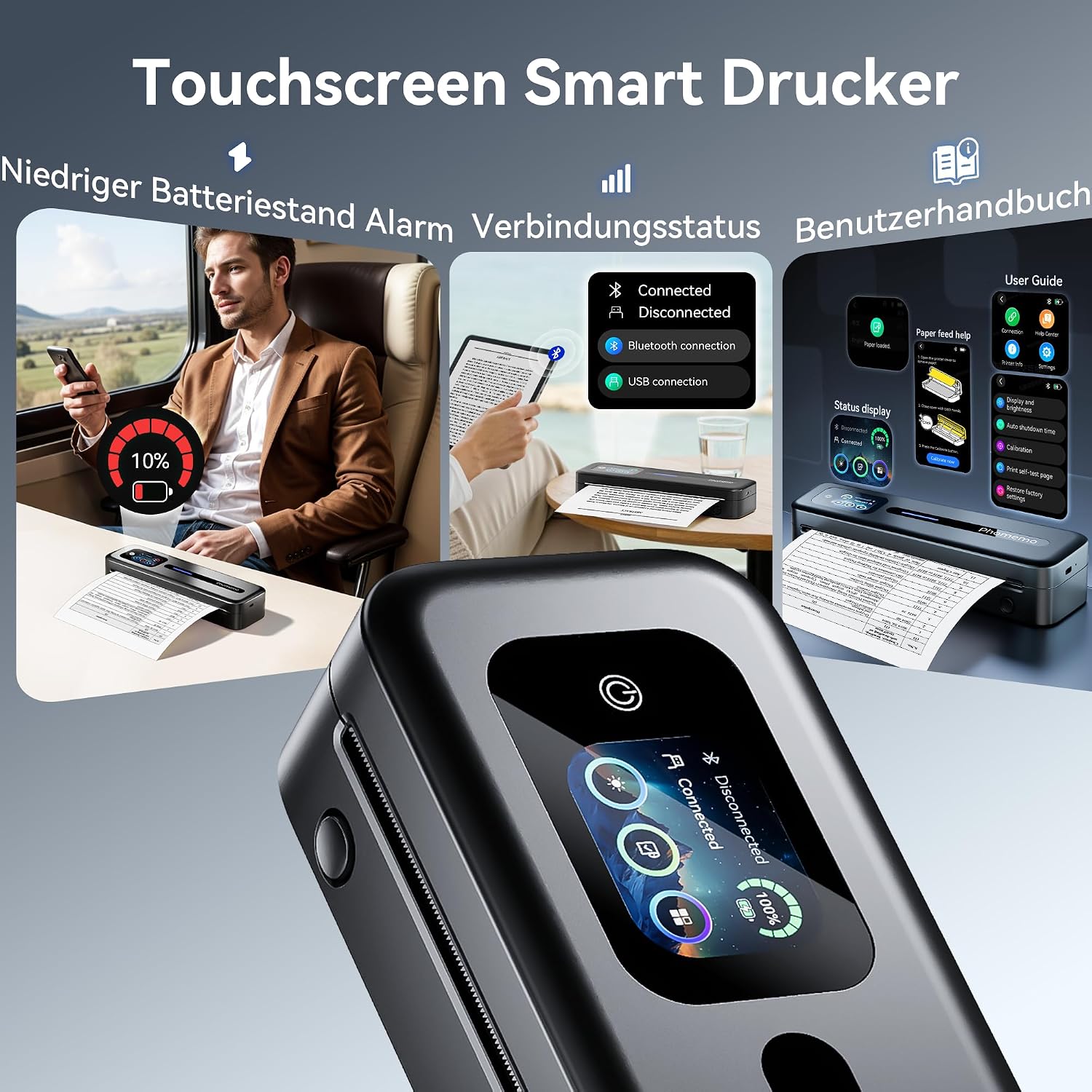 Detalle de Phomemo M832D A4 Thermodrucker mit 300 dpi