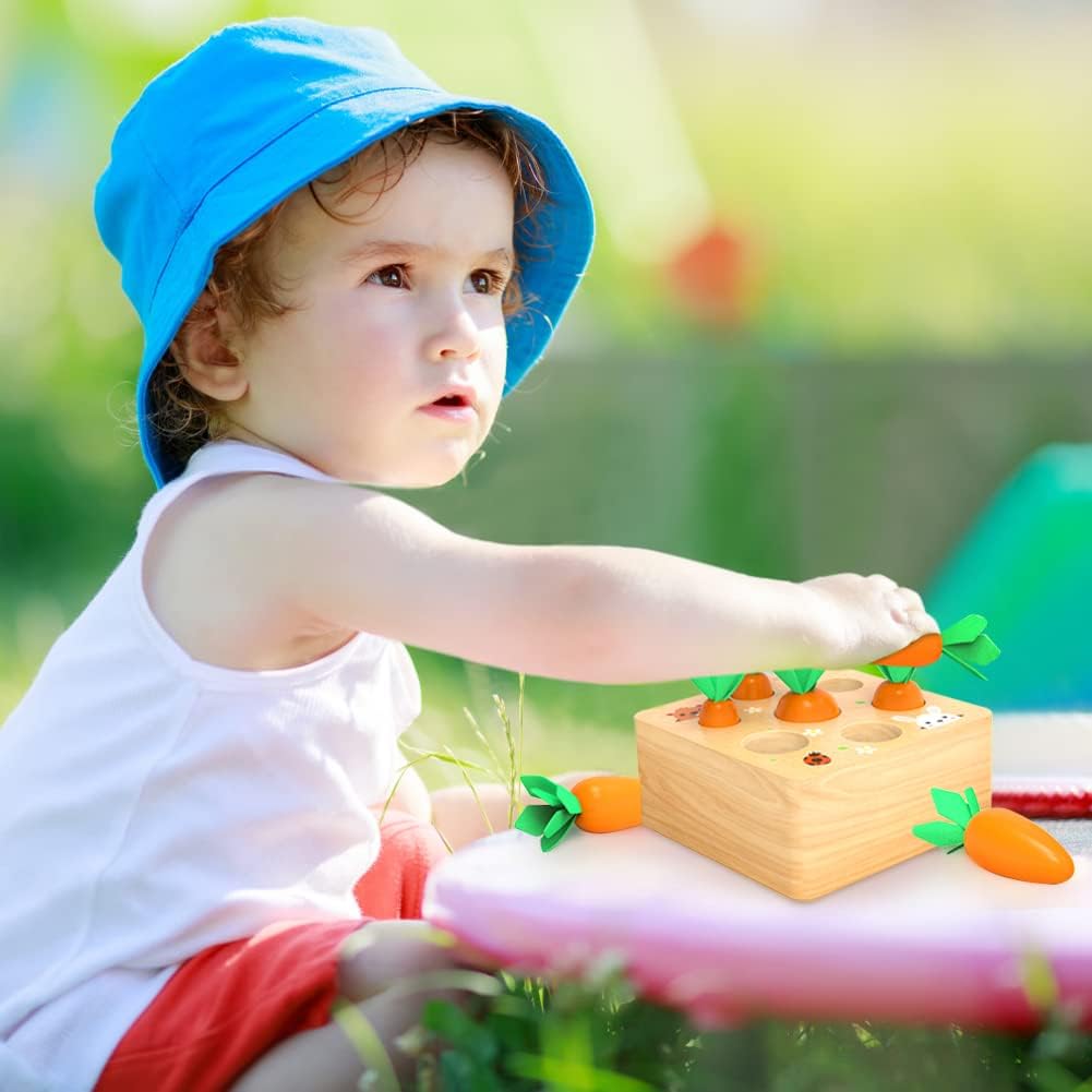 Detalle 2 de Wdmiya Carrot Sorting Wooden Montessori Toy 7pcs