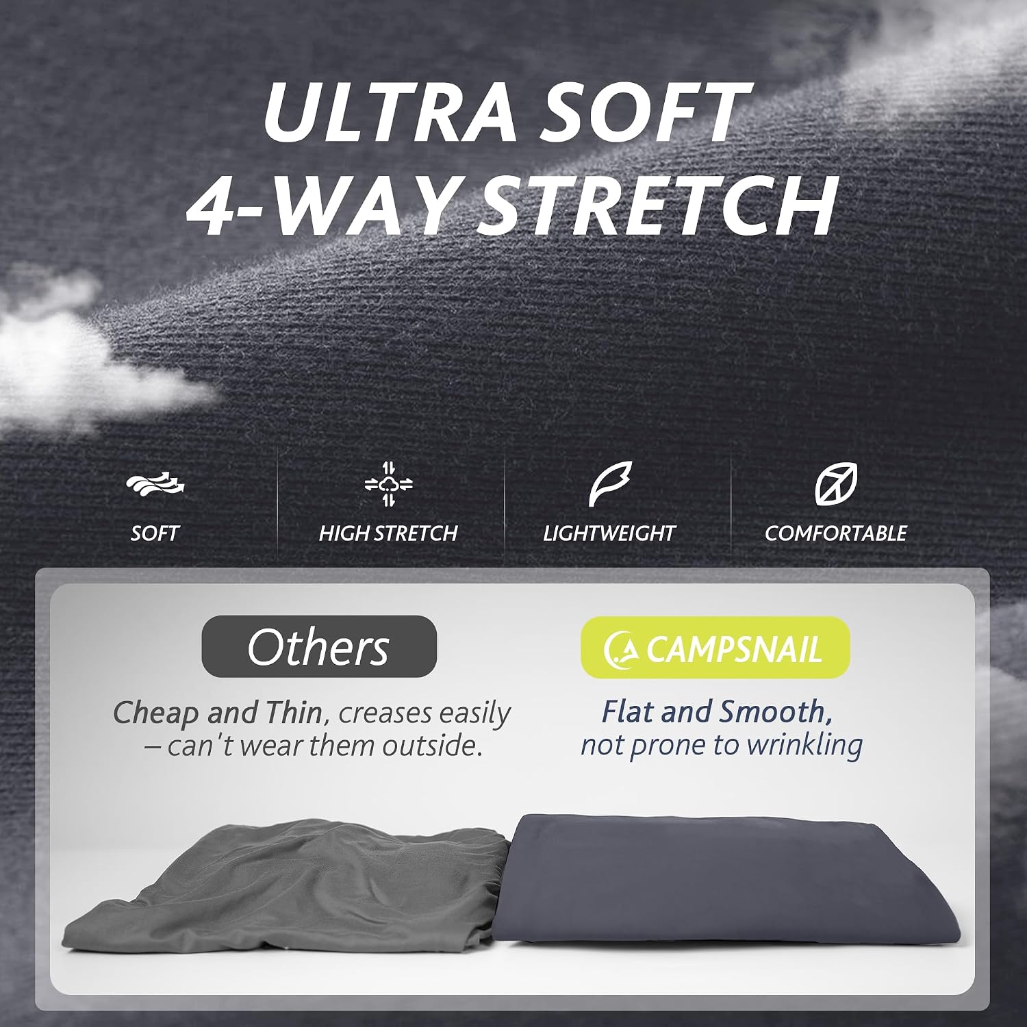 Detalle de 4 Pack Joggers for Women - Lightweight Ultra-Soft Sweatpants with Pockets