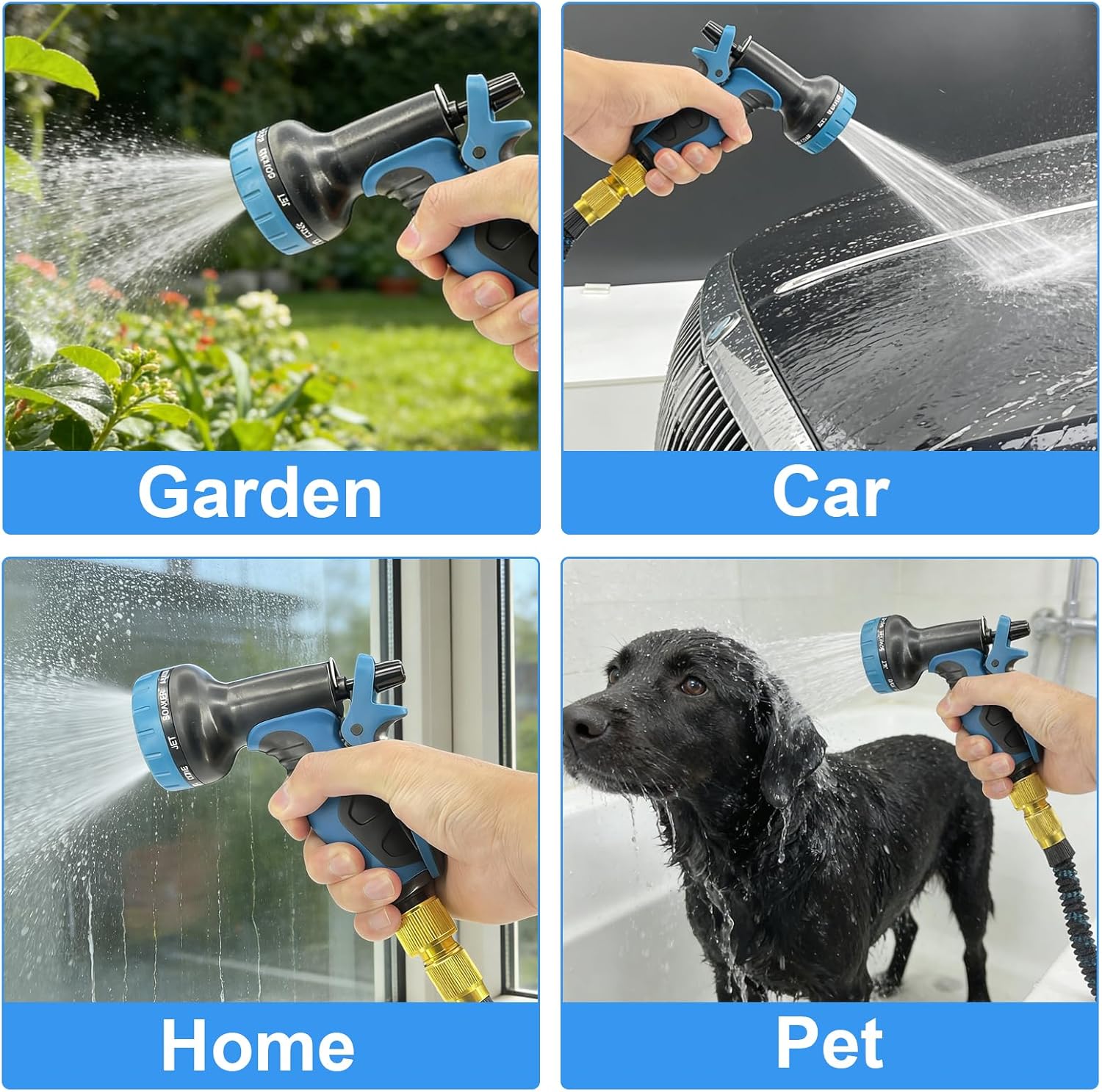 Thumbnail 6 de 100ft Flexible Expanding Magic Hose with 10-Function Nozzle (Expandable Garden Hose)