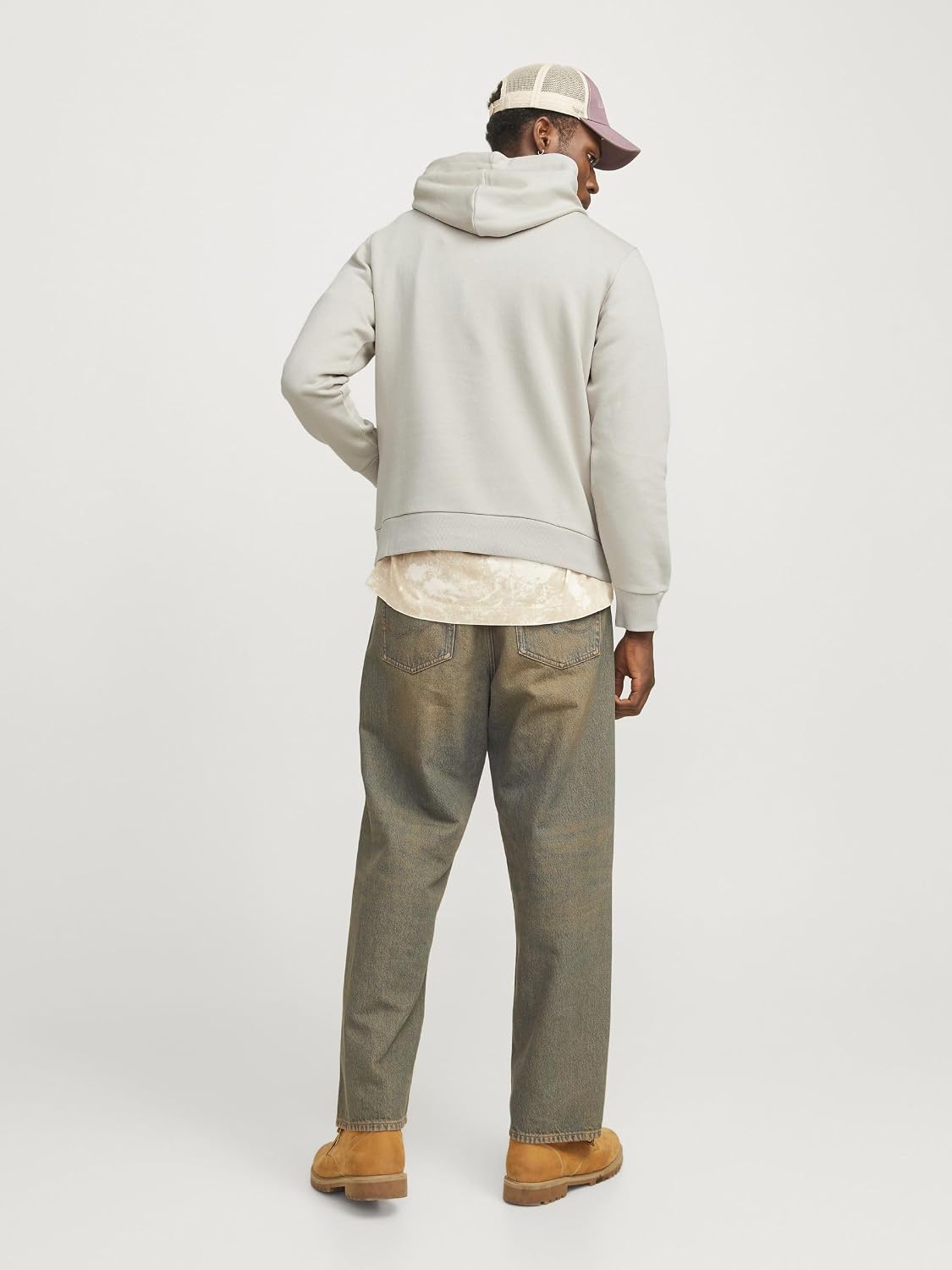 Detalle 2 de JACK & JONES JJECORP felpa con cappuccio Old Logo da uomo, nero, taglio regular