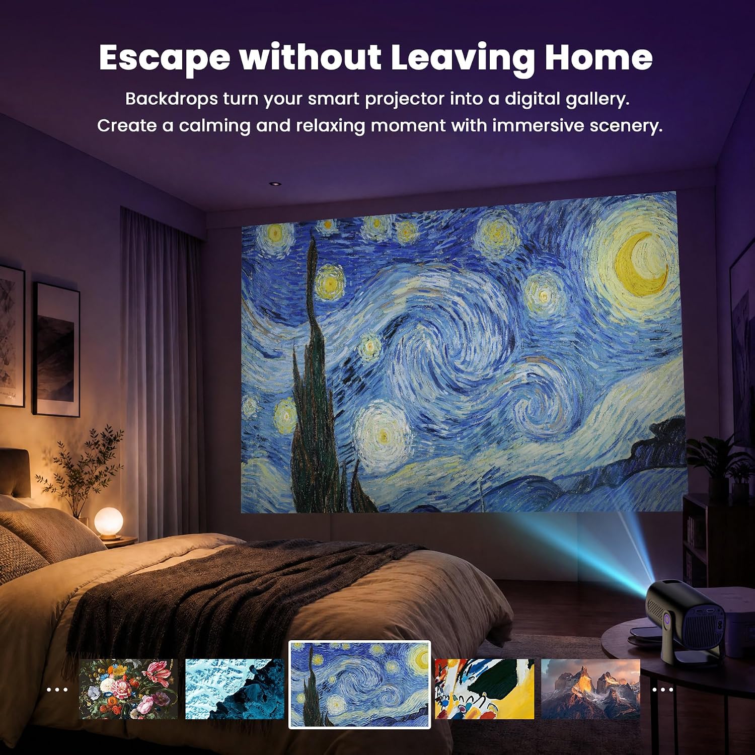 Thumbnail 2 de HAPPRUN K200 Series Roku Smart Projector, 720p, Wi-Fi and Bluetooth