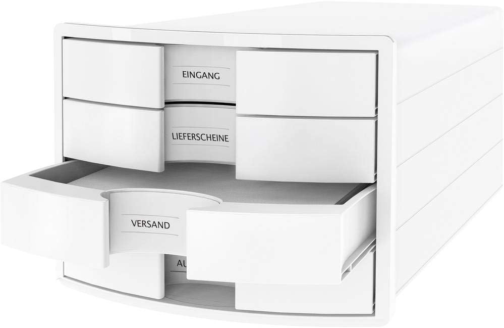 Detalle de HAN Schubladenbox IMPULS 2.0 – 4 geschlossene Schubladen, A4/C4, weiß, 1012-12