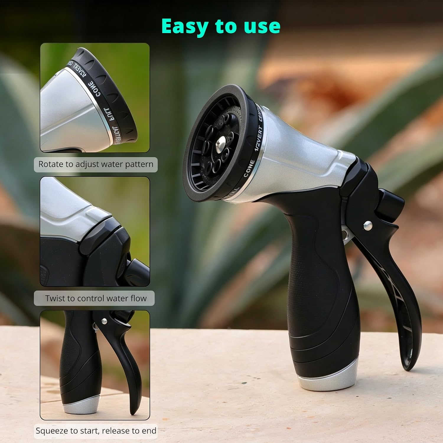 Thumbnail 4 de QUOBAS Metal Garden Hose Nozzle